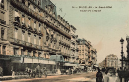 BELGIQUE - Bruxelles - Vue Générale Du Grand-Hôtel - Boulevard Anspach - Colorisé - Carte Postale Ancienne - Cafés, Hoteles, Restaurantes