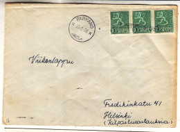 Finlande - Lettre De 1956 - Oblit Avec Griffe - Cachet De Parkano - - Cartas & Documentos