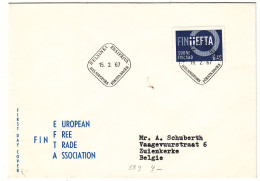 Finlande - Lettre De 1967 - Oblit Helsinki - EFTA - - Storia Postale