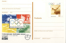 954  Athlétisme, Aviron, Gymnastique: Entier (c.p.) D'Allemagne - Rowing Swimming Athletics Gymnastics Olympic Games - Canottaggio