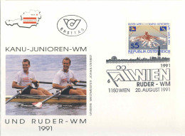954  Aviron: Env. Premier Jour D'Autriche, 1991 - Rowing FDC From Austria - Aviron