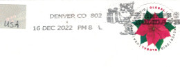 [A5] Brief Denver Colorado 2022 > Deutschland - Weihnachtsstern Euphorbia Pulcherrima - Giftpflanze - Lettres & Documents