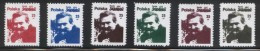 POLAND SOLIDARITY SOLIDARNOSC 1984 LECH WALESA UNION LEADER SET OF 6 NOBEL PRIZE WINNER NOBELS - Solidarnosc Labels