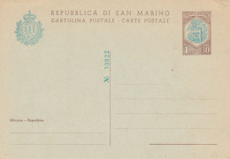 IPC001 - 1966 INTERI POSTALI SAN MARINO C34 L.30 CARTOLINA POSTALE NUOVA OTTIMA - Interi Postali