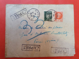 Enveloppe En Exprès De Douai Pour Paris En 1944 - D 250 - 1921-1960: Periodo Moderno