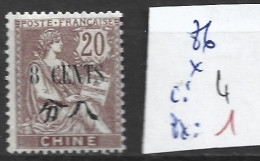 CHINE FRANCAISE 86 * Côte 4 € - Neufs