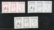POLAND SOLIDARNOSC (POCZTA SOLIDARNOSC) 1984 CITIZEN'S CHOICE SET OF 3 GUMMED PAPER (SOLID0203/0770) - Solidarnosc Labels