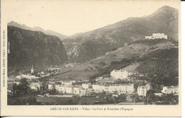 66 - Amélie-les-Bains Villas - Le Fort Et Frontière D'Espagne *** CPA Précurseur  Vierge *** - Amélie-les-Bains-Palalda