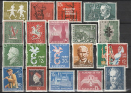 Sarre Saar 1957-58 N° 51-70 MNH ** Complet (K2) - Unused Stamps