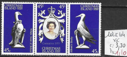 CHRISTMAS 102 à 104 ** Côte 3.30 € - Christmas Island