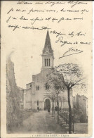 66 - Amélie-les-Bains Villas - L'Eglise  *** CPA Précurseur  Animée *** Timbre 10c Rose Mouchon Modifié - Amélie-les-Bains-Palalda