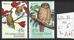 CHRISTMAS 432-33 ** Côte 5 € - Christmas Island