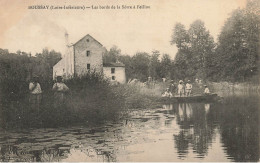 Boussay * 1907 * Un Coin Du Village , Les Bords De La Sèvre à Feillou * Moulin Minoterie ? * Enfants Villageois Barque - Boussay