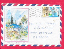 Enveloppe LETTRE  Nouvelle Calédonie, 1992, Recto Verso Voir Scanne, Timbre Et Tampon - Briefe U. Dokumente