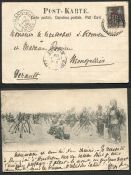 Asie CPA 1902 Chine Troupe Chinoise Cachet Hankeou Shang Hai Pour La France - Brieven En Documenten