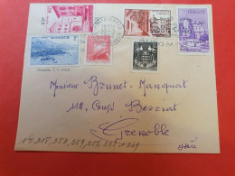 Monaco - Enveloppe En Recommandé Pour Grenoble En 1952 - D 277 - Storia Postale