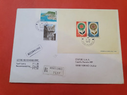 Monaco - Rare Bloc Spécial N° 6 Europa De 1964 Sur Enveloppe En Recommandé Pour L'Italie En 1979 - Cote 1700€ - D 281 - Covers & Documents