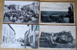 Pusignan Concert Par La Fanfare L' Avenir, Poste & Télégraphe, Vue Générale Et Ruines Du Vieux Château - Otros & Sin Clasificación