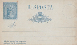 INTERO POSTALE S.MARINO RISPOSTA NUOVO 1882 (RY1342 - Ganzsachen