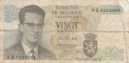 BANCONOTA BELGIO 20 VF (RY1563 - Otros & Sin Clasificación