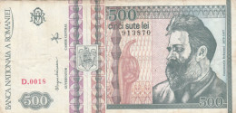 BANCONOTA ROMANIA 500  VF (RY1517 - Roumanie