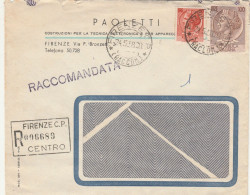 RACCOMANDATA 1958 L.100+10 TIMBRO FIRENZE (RY970 - 1946-60: Marcophilia