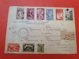 Monaco - Enveloppe En Chargé Pour Lamure Sur Azergues En 1944 - D 286 - Cartas & Documentos