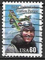 ETATS - UNIS     -    Aéros.     Eddie  Rickenbacker   /  Avion       -     Oblitéré - 3a. 1961-… Gebraucht