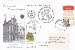 11 DE BALLONKOERIER GROETEN GERAARDSBERGEN HOSPITAAL ZWEVEGEM OUDENAARDE BLONDIA'S 0137( Envoie+grand Format) - Covers & Documents