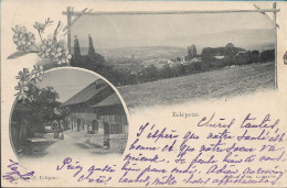 Eclépens - Ancienne Ferme Martignier Avec Vue Sur Le Village Depuis La Rapille - Oblitéré 1903 - La Sarraz