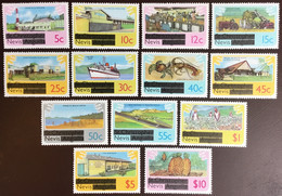 Nevis 1980 Overprint Definitives Set Crustaceans Fruit MNH - St.Christopher-Nevis-Anguilla (...-1980)