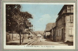 CPA - CHATENOIS (67) - Rue Du Maréchal Foch Et Restaurant Bières De Colmar - Carte Colorisée Des Années 30 - Chatenois