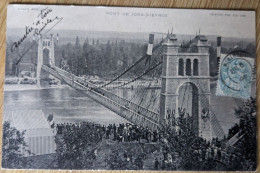 Jons Inauguration Du Pont De Jons - Nievroz Oblitéré Miribel En 1905 - Autres & Non Classés