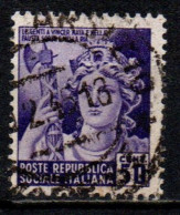 1944 Repubblica Sociale: Monumenti Distrutti - 2ª Emissione 50 Cent. Usato - Used