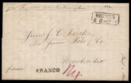 RRR 1861 ENTIRE FROM BREMEN To MONTEVIDEO, URUGUAY - SEHR SELTEN - Bremen