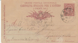 INTERO POSTALE C.10 1891 TIMBRO PRATO (RY1803 - Ganzsachen