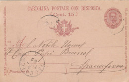 INTERO POSTALE C7,5 - C.15 1898 TIMBRO 1899  (RY1791 - Postwaardestukken