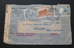 Argentine Lettre Pour La France Avec Marque De Contrôle. - Covers & Documents