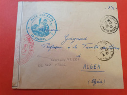 Maroc - Enveloppe De La Base Aérienne De Meknés Pour Alger En 1940 Avec Contrôl Postal - D 312 - Storia Postale