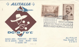 BUSTA ARGENTINA 1961 ALITALIA BUENOS AIRES ROMA (RY2353 - Covers & Documents