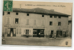 69 LAMURE Sur AZERGUES Visuel RARE  Le CAFE CHABERT Epicerie Patrons Et Employés Place Eglise  / D17  2021 - Lamure Sur Azergues