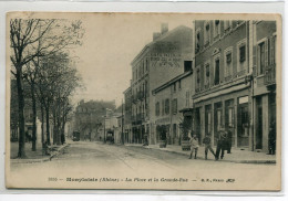 69 LYON MONPLAISIR La Place Et La Grande Rue Militaire Et Enfants 1909 écrite Timbrée     /D19  2021 - Lyon 8