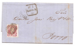 Portugal, 1862, # 13, Lisboa-Porto - Covers & Documents