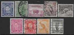 Australia 1937-1956 Definitives 9val Mi N.143-147,149,166,194,271 MNH/US **/US - Gebraucht