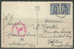 Postkaart - Afg./Obl. 01/02/1940 Antwerpen - Zichtkaart " Anvers Gare Centrale" >> Krankenhouse In Holstein. - Weltkrieg 1939-45 (Briefe U. Dokumente)