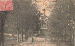 St étienne De Montluc * 1903 * Route Et Le Calvaire Du Village * Enfants Villageois - Saint Etienne De Montluc