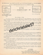 59 0445 LILLE NORD 1934 Compte Rendu Séance Mutuelle Des Employés De L'Entreprise Du Batiment Pdt Gérard BOURY - Banque & Assurance