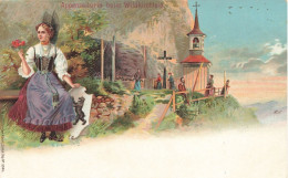 SUISSE - Appenzell - Appenzellerin Beim Wildkirchlein - Eglise Et Tenues Traditionnelles - Carte Postale Ancienne - Appenzell