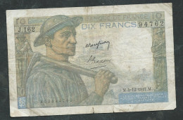 France  - BILLET 10 FRANCS MINEUR - 04/12/1947 - J .162 94762 - Laura 13503 - 10 F 1941-1949 ''Mineur''