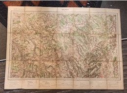 CARTE TOPOGRAPHIQUE 1/200 000 ° Du Début 20° Siècle REGION DIJON - FLORENTIN - VEZELAY - CHATILLON - AVALLON - MONTBARD - Topographical Maps